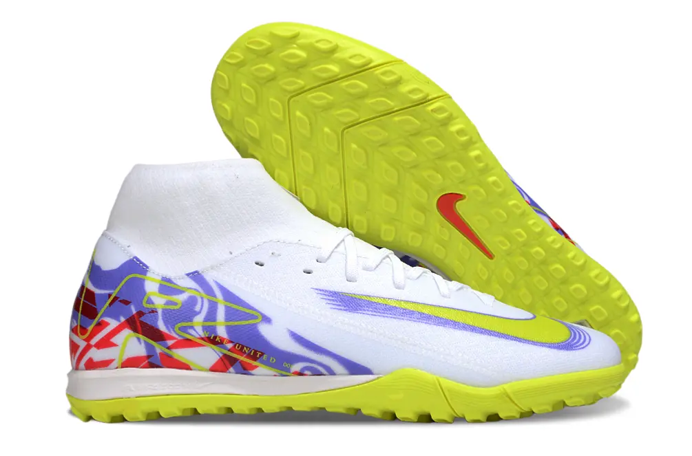 Nike Air Zoom Mercurial Superfly 10 Academy TF - White/Electric Yellow/Deep Purple