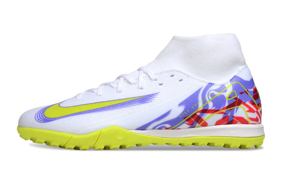 Nike Air Zoom Mercurial Superfly 10 Academy TF - White/Electric Yellow/Deep Purple