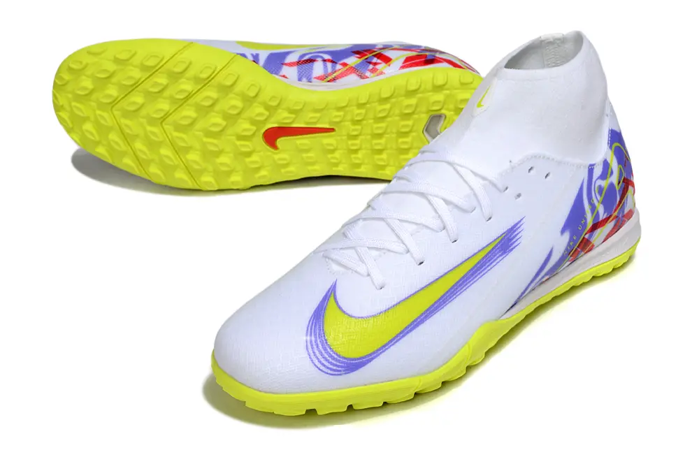 Nike Air Zoom Mercurial Superfly 10 Academy TF - White/Electric Yellow/Deep Purple