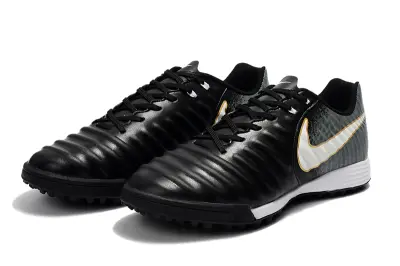Nike Tiempo Ligera 4 TF - Black/Metallic Gold/White
