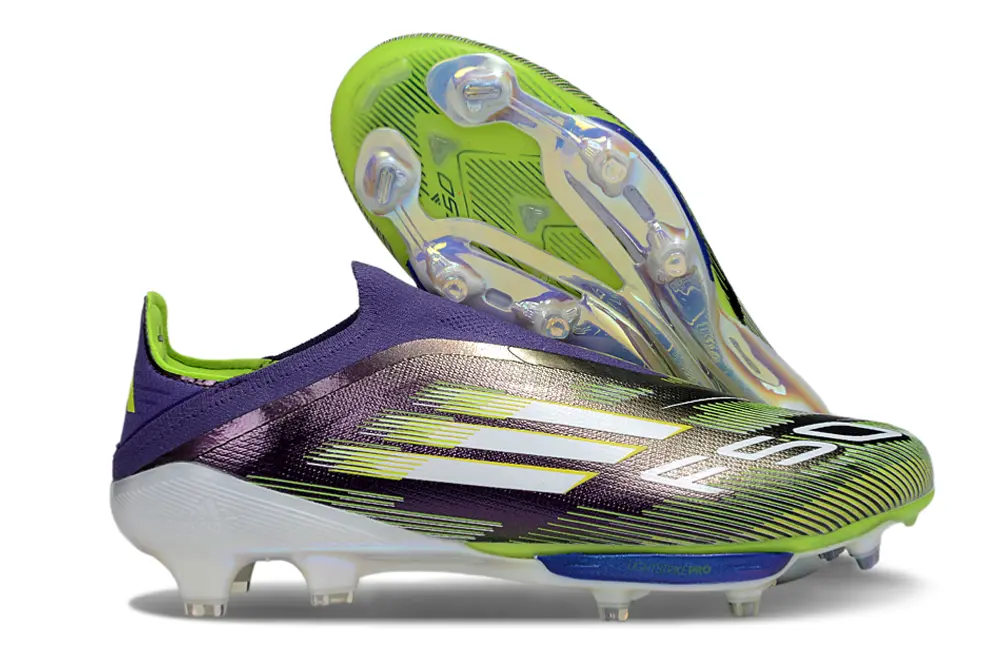 Adidas F50+ Elite Laceless Lightstrike Pro FG - Purple/Lime Green/White