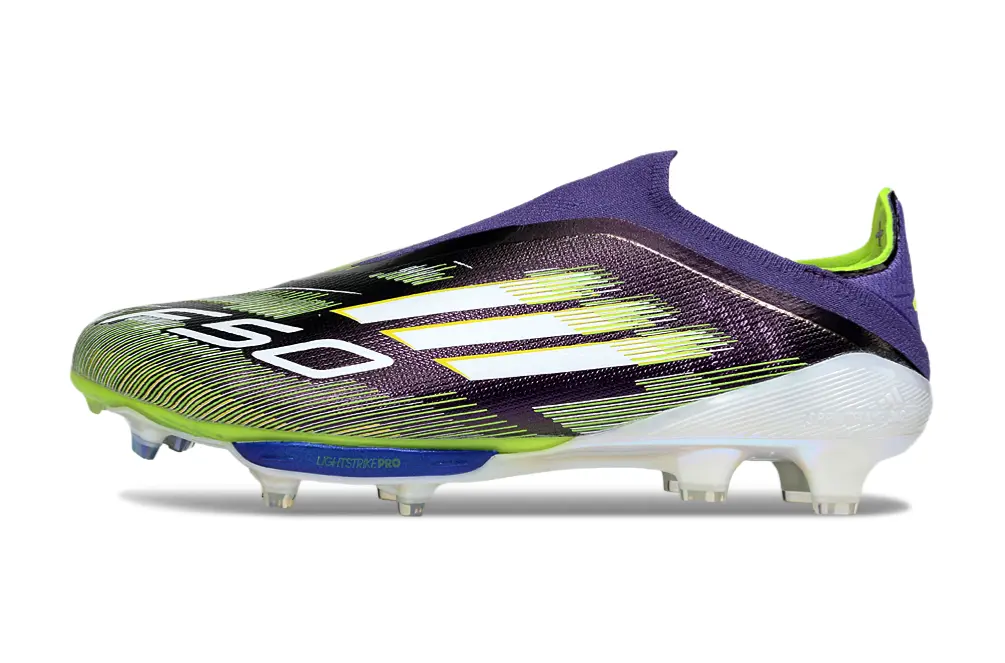Adidas F50+ Elite Laceless Lightstrike Pro FG - Purple/Lime Green/White