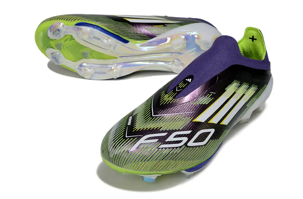 Adidas F50+ Elite Laceless Lightstrike Pro FG - Purple/Lime Green/White