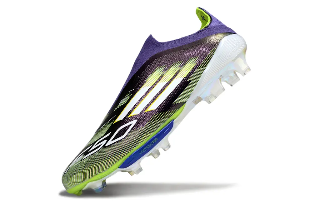 Adidas F50+ Elite Laceless Lightstrike Pro FG - Purple/Lime Green/White