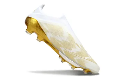 Adidas F50+ Elite Laceless Lightstrike Pro FG - White/Golden Blaze/Brilliant White