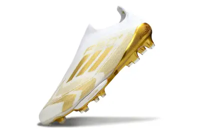 Adidas F50+ Elite Laceless Lightstrike Pro FG - White/Golden Blaze/Brilliant White