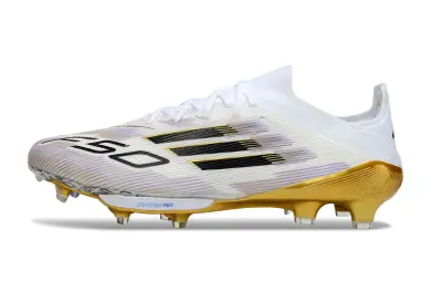 Adidas F50+ Elite Lightstrike Pro FG - White/Iridescent Gold/Black