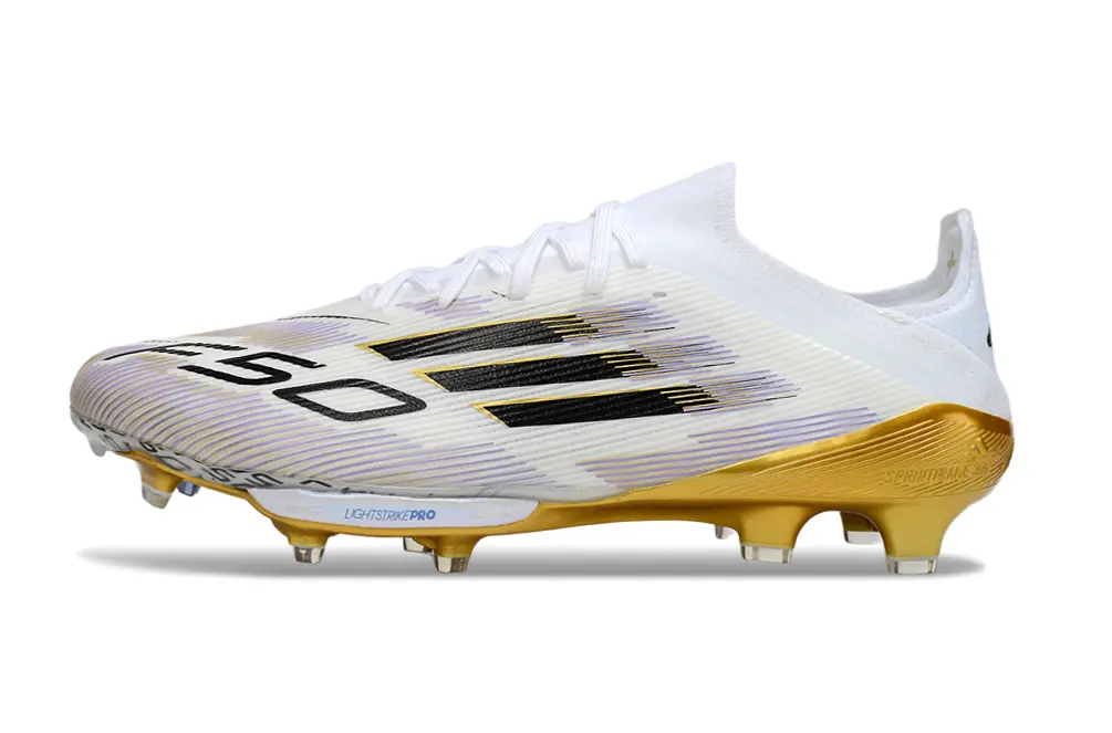 Adidas F50+ Elite Lightstrike Pro FG - White/Iridescent Gold/Black