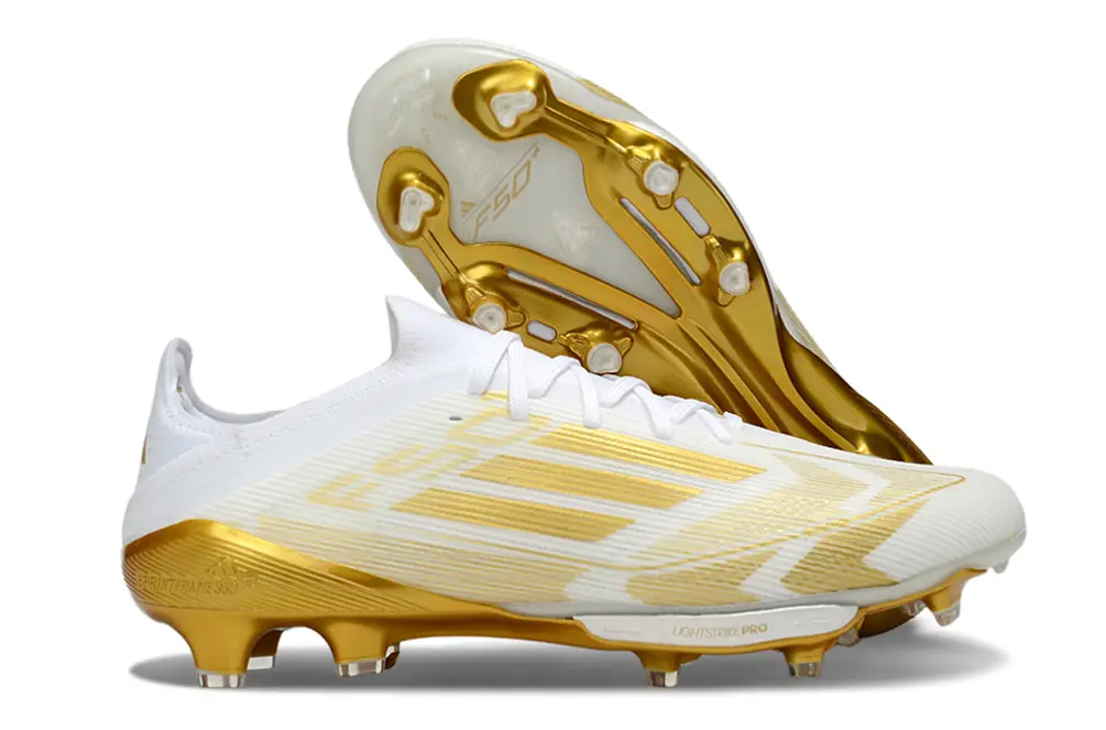 Adidas F50+ Elite Lightstrike Pro FG - White/Gold Flash/Golden Aura