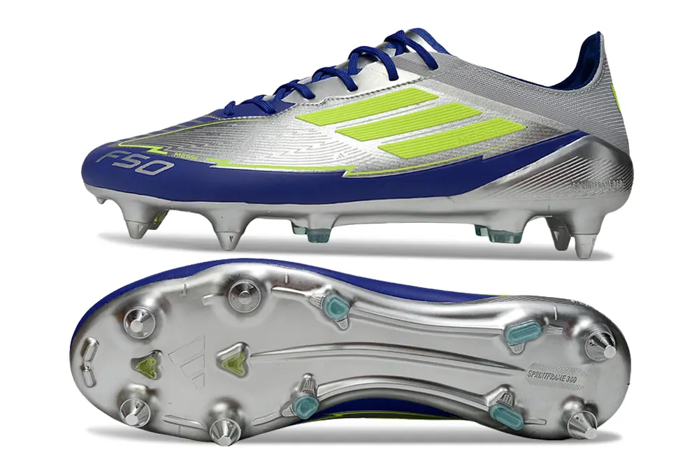 Messi x Adidas F50 Elite SG - Blue/Vibrant Yellow/Sleek Silver