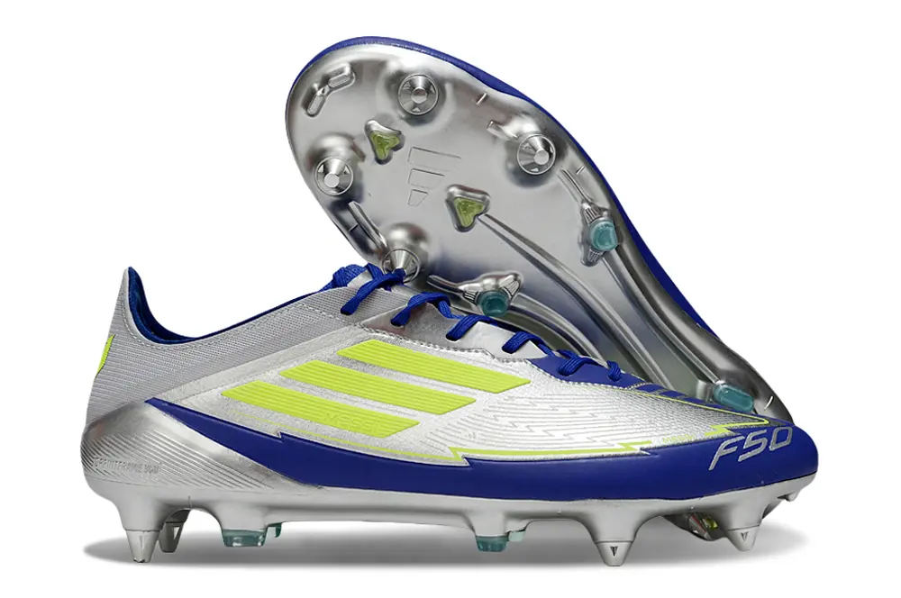 Messi x Adidas F50 Elite SG - Blue/Vibrant Yellow/Sleek Silver