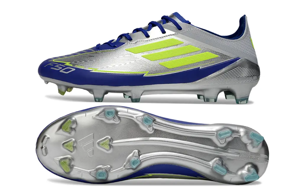 Messi x Adidas F50 Elite FG - Silver/Electric Yellow/Navy Blue