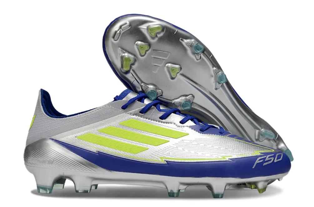 Messi x Adidas F50 Elite FG - Silver/Electric Yellow/Navy Blue