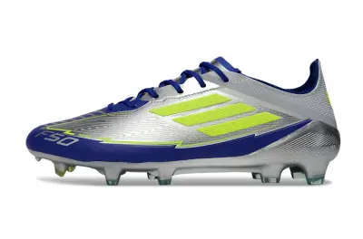 Messi x Adidas F50 Elite FG - Silver/Electric Yellow/Navy Blue