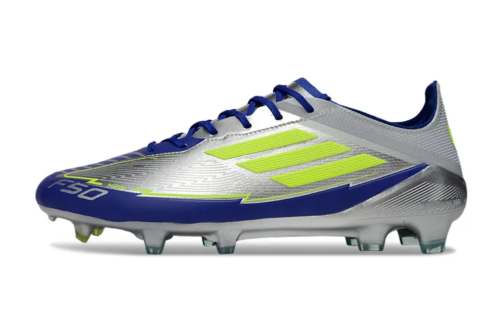 Messi x Adidas F50 Elite FG - Silver/Electric Yellow/Navy Blue