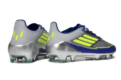 Messi x Adidas F50 Elite FG - Silver/Electric Yellow/Navy Blue