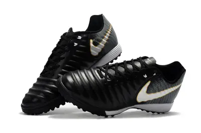Nike Tiempo Ligera 4 TF - Black/Metallic Gold/White