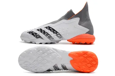 Adidas Predator Freak+ Laceless TF - White/Electric Orange/Charcoal Gray