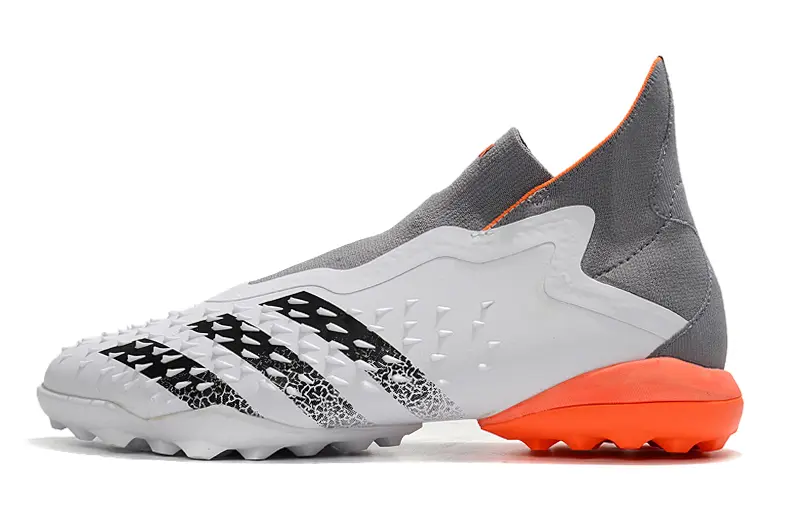Adidas Predator Freak+ Laceless TF - White/Electric Orange/Charcoal Gray