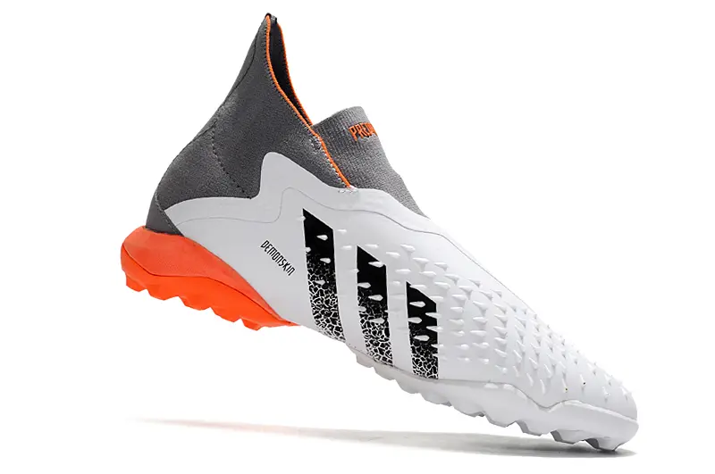 Adidas Predator Freak+ Laceless TF - White/Electric Orange/Charcoal Gray