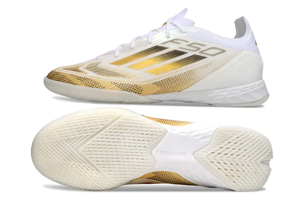 Adidas F50 Pro IC - White/Metallic Gold/Superior White
