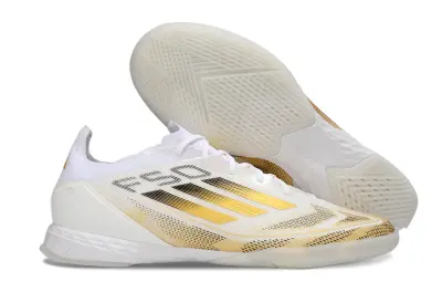 Adidas F50 Pro IC - White/Metallic Gold/Superior White