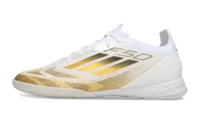 Adidas F50 Pro IC - White/Metallic Gold/Superior White