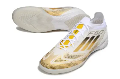 Adidas F50 Pro IC - White/Metallic Gold/Superior White