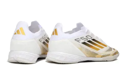 Adidas F50 Pro IC - White/Metallic Gold/Superior White
