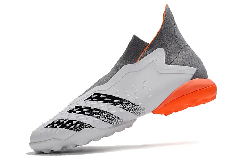 Adidas Predator Freak+ Laceless TF - White/Electric Orange/Charcoal Gray