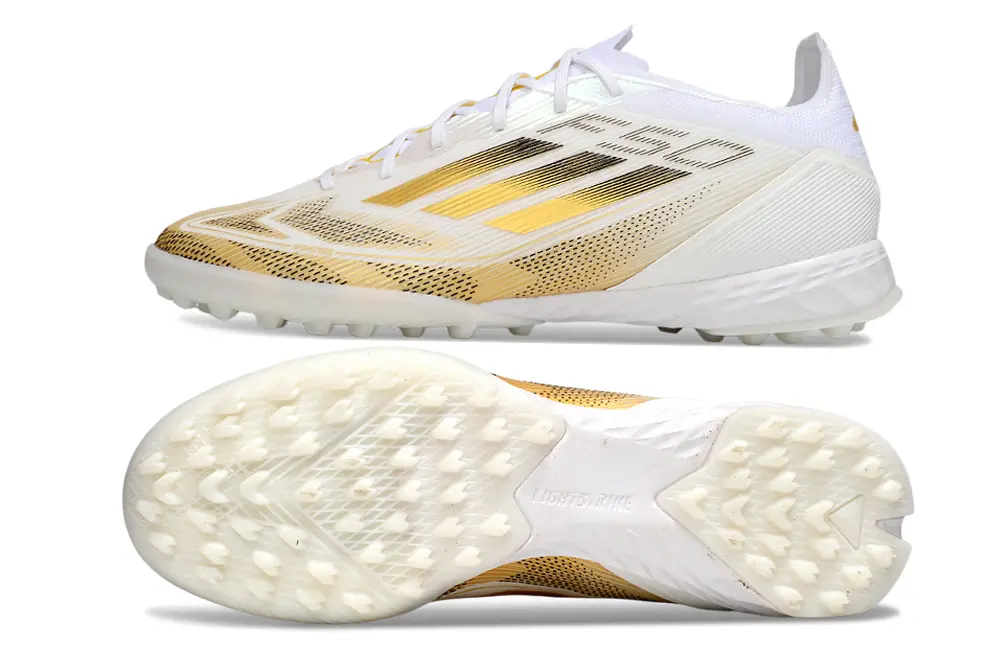 Adidas F50 Pro TF - White/Gold/White
