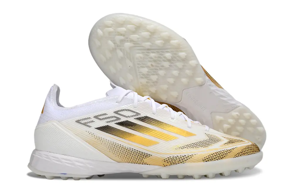 Adidas F50 Pro TF - White/Gold/White