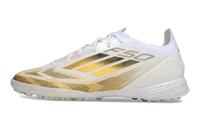 Adidas F50 Pro TF - White/Gold/White