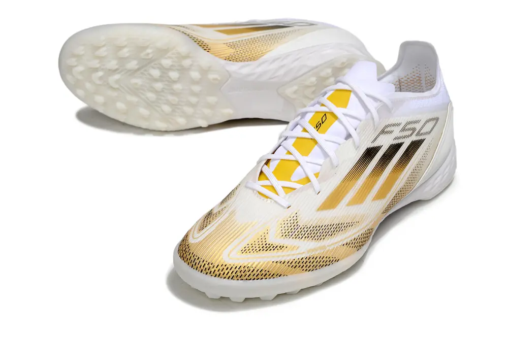 Adidas F50 Pro TF - White/Gold/White