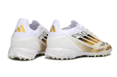 Adidas F50 Pro TF - White/Gold/White