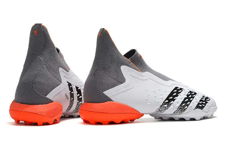 Adidas Predator Freak+ Laceless TF - White/Electric Orange/Charcoal Gray