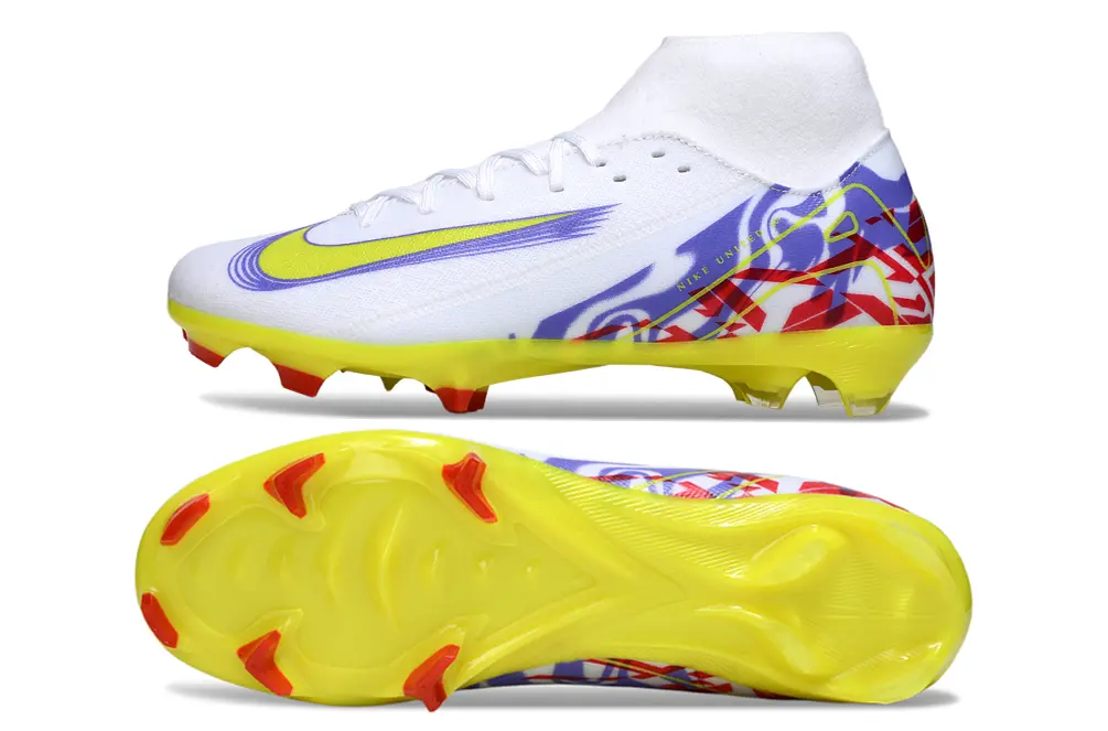 Nike Air Zoom Mercurial Superfly 10 Academy FG - White/Electric Yellow/Deep Purple
