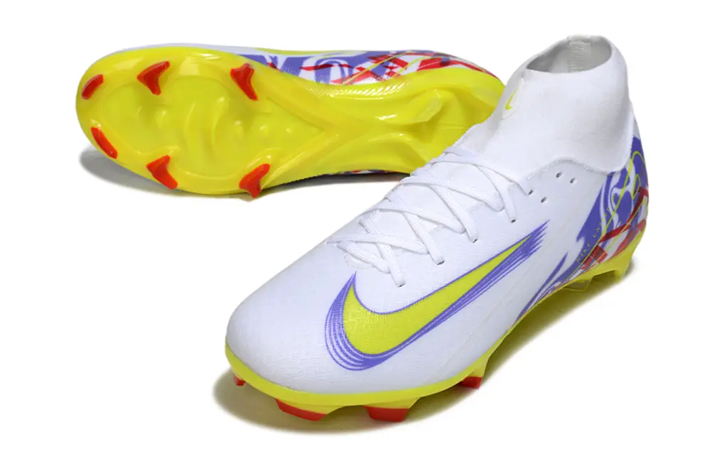 Nike Air Zoom Mercurial Superfly 10 Academy FG - White/Electric Yellow/Deep Purple