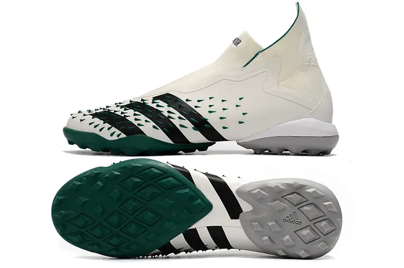 Adidas Predator Freak+ Laceless TF - White/Forest Green/Black