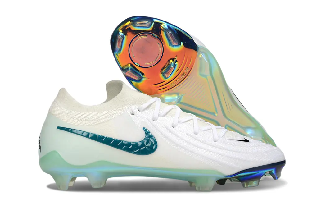 Nike Phantom GX 2 Elite FG - White/Crystal Blue/Iridiscent Green
