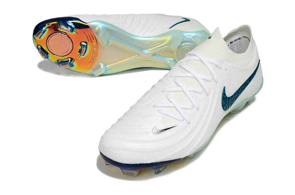 Nike Phantom GX 2 Elite FG - White/Crystal Blue/Iridiscent Green