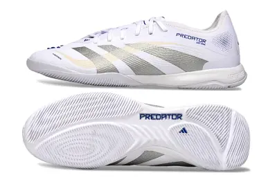 Adidas Predator 25 Elite IC - White/Metallic Silver/Light Yellow