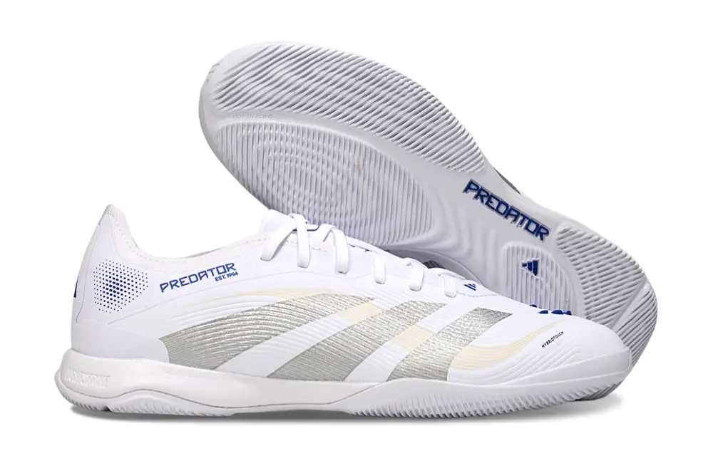 Adidas Predator 25 Elite IC - White/Metallic Silver/Light Yellow