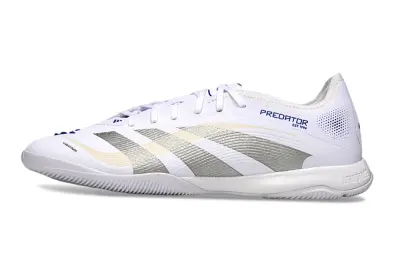 Adidas Predator 25 Elite IC - White/Metallic Silver/Light Yellow