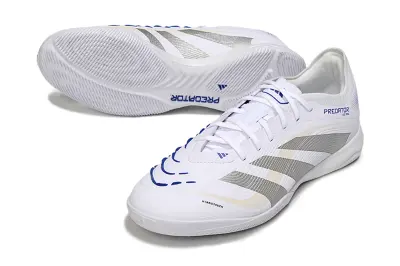 Adidas Predator 25 Elite IC - White/Metallic Silver/Light Yellow