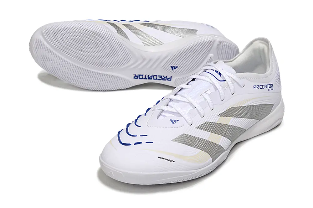 Adidas Predator 25 Elite IC - White/Metallic Silver/Light Yellow