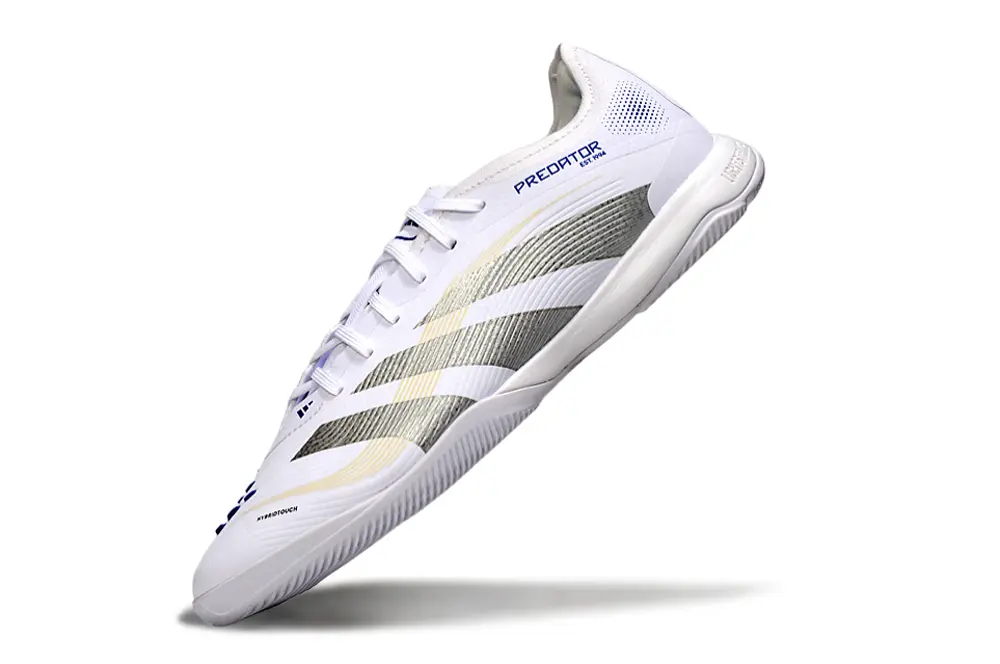 Adidas Predator 25 Elite IC - White/Metallic Silver/Light Yellow