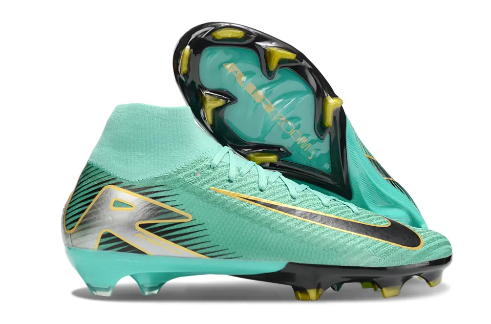 Nike Air Zoom Mercurial Superfly 10 Elite FG - Aqua/Golden Black/Aqua Green