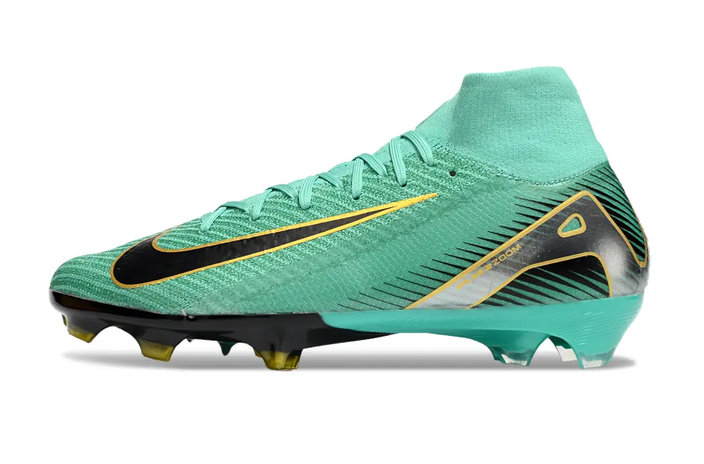 Nike Air Zoom Mercurial Superfly 10 Elite FG - Aqua/Golden Black/Aqua Green