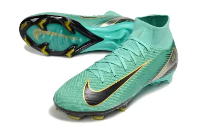 Nike Air Zoom Mercurial Superfly 10 Elite FG - Aqua/Golden Black/Aqua Green